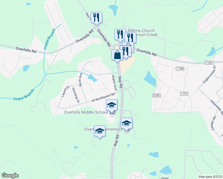 map of restaurants, bars, coffee shops, grocery stores, and more near 79 Birch Avenue in Spring Lake