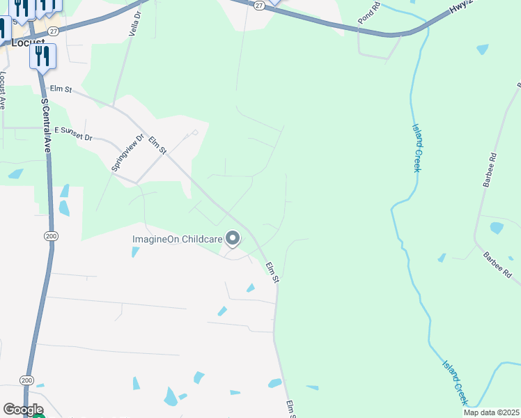 map of restaurants, bars, coffee shops, grocery stores, and more near in Stanfield