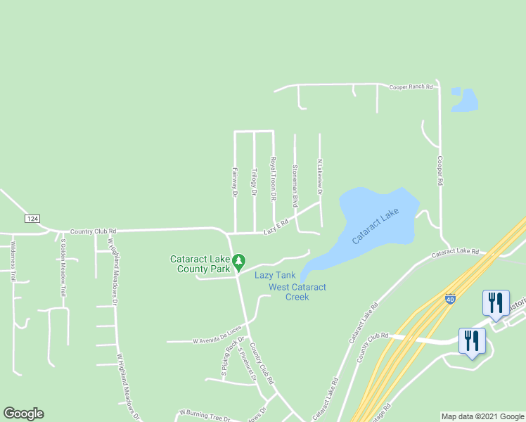 map of restaurants, bars, coffee shops, grocery stores, and more near 144 Trilogy Drive in Williams