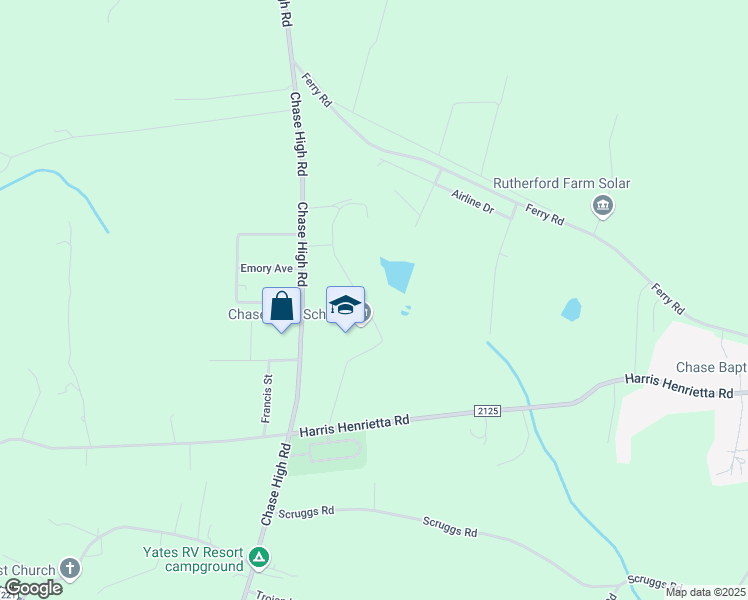 map of restaurants, bars, coffee shops, grocery stores, and more near 1603 Chase High Road in Forest City