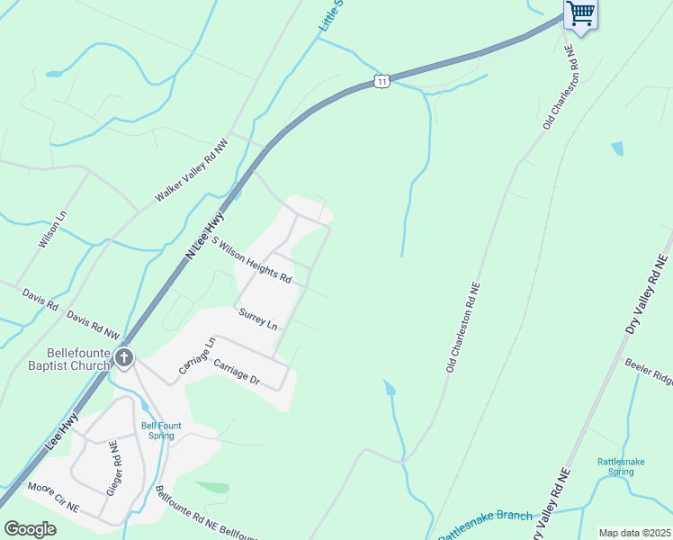 map of restaurants, bars, coffee shops, grocery stores, and more near 291 Wilson Heights Circle Northeast in Cleveland