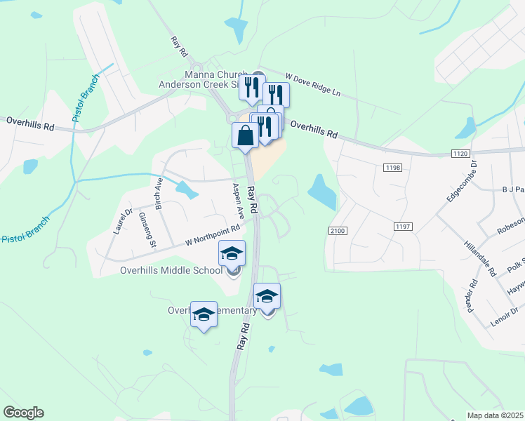 map of restaurants, bars, coffee shops, grocery stores, and more near 16 Wedgewood Drive in Spring Lake