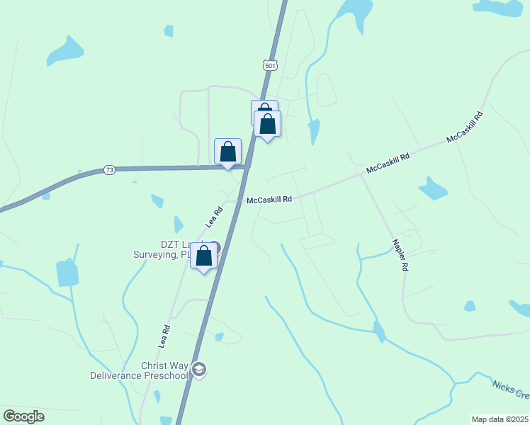 map of restaurants, bars, coffee shops, grocery stores, and more near 500 Pondpine Lane in Carthage