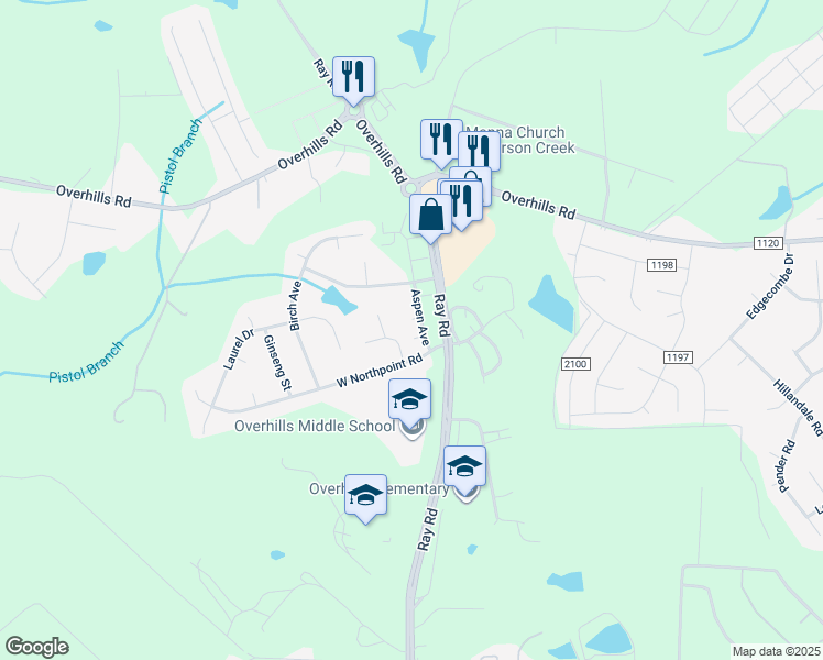 map of restaurants, bars, coffee shops, grocery stores, and more near 79 Birch Avenue in Spring Lake
