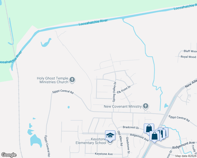 map of restaurants, bars, coffee shops, grocery stores, and more near 3265 Flower Valley Avenue in Memphis