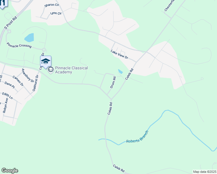 map of restaurants, bars, coffee shops, grocery stores, and more near 132 Drum Road in Shelby