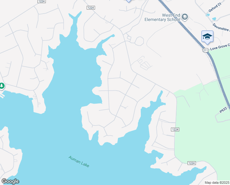 map of restaurants, bars, coffee shops, grocery stores, and more near 113 McCracken Drive in Seven Lakes