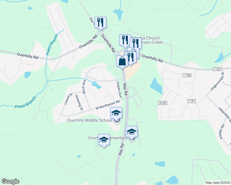 map of restaurants, bars, coffee shops, grocery stores, and more near 79 Birch Avenue in Spring Lake