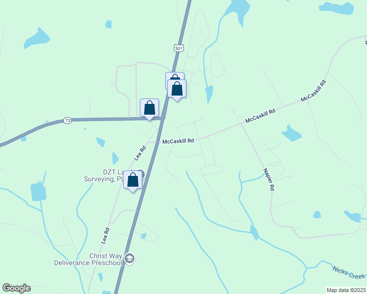 map of restaurants, bars, coffee shops, grocery stores, and more near 500 Pondpine Lane in Carthage