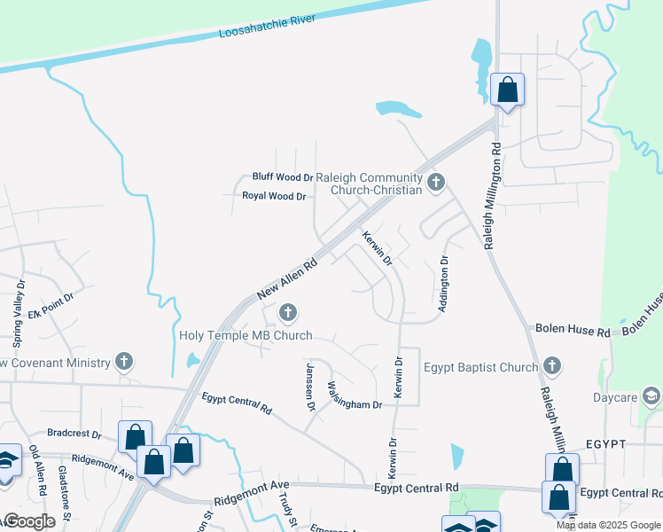 map of restaurants, bars, coffee shops, grocery stores, and more near 4650 Hedges Drive in Memphis