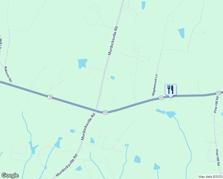 map of restaurants, bars, coffee shops, grocery stores, and more near Hiddenwood Lane in Moore County