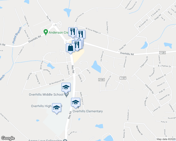 map of restaurants, bars, coffee shops, grocery stores, and more near 20 Jeff Street in Spring Lake