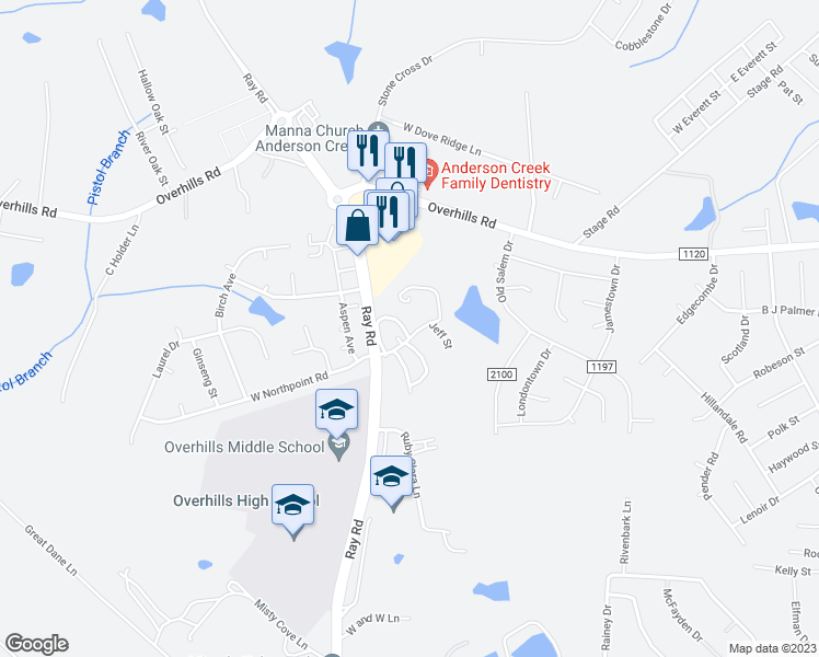 map of restaurants, bars, coffee shops, grocery stores, and more near 149 Wedgewood Drive in Spring Lake