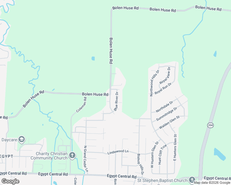 map of restaurants, bars, coffee shops, grocery stores, and more near 4639 Blue River Cove in Memphis