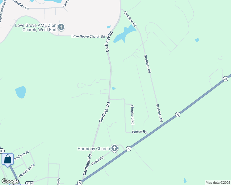 map of restaurants, bars, coffee shops, grocery stores, and more near 4357 Carthage Road in West End