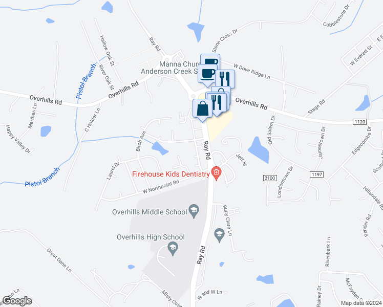 map of restaurants, bars, coffee shops, grocery stores, and more near 23 White Pine Place in Spring Lake