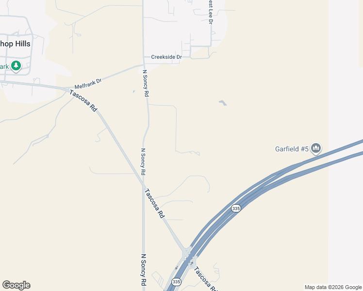 map of restaurants, bars, coffee shops, grocery stores, and more near 4220 Amarillo Creek Road in Amarillo