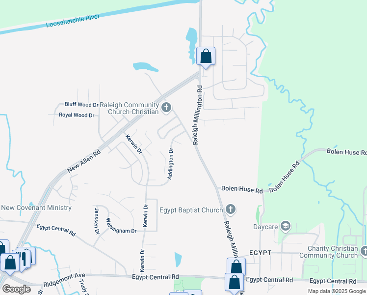 map of restaurants, bars, coffee shops, grocery stores, and more near 4725 Addington Drive in Memphis