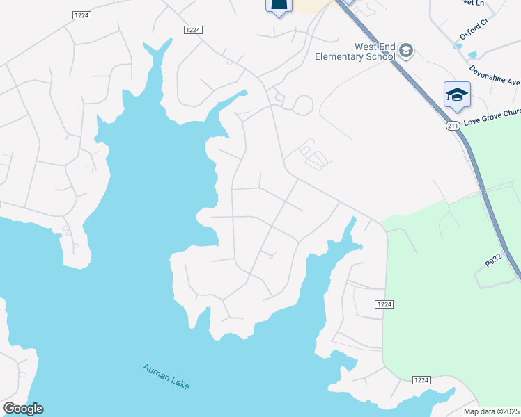 map of restaurants, bars, coffee shops, grocery stores, and more near 110 McCracken Drive in Seven Lakes