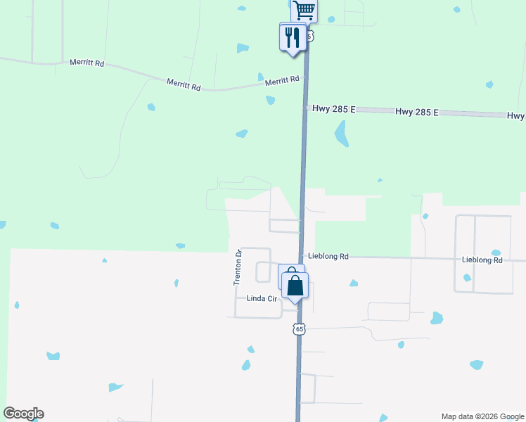 map of restaurants, bars, coffee shops, grocery stores, and more near 4 Valley View Lane in Greenbrier