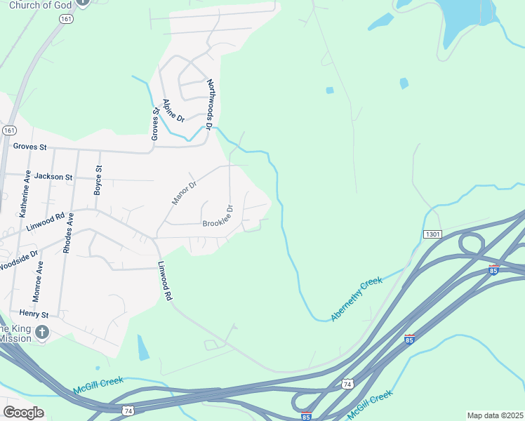 map of restaurants, bars, coffee shops, grocery stores, and more near 236 Eastend Avenue in Kings Mountain