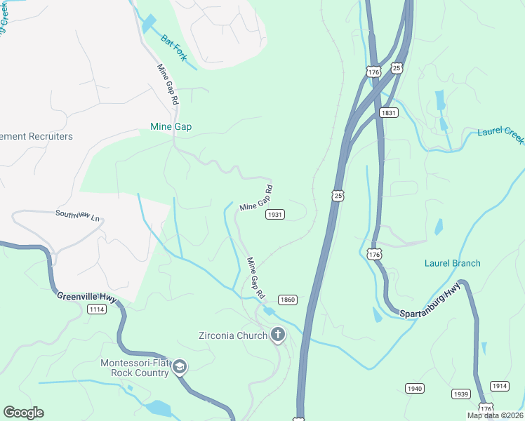 map of restaurants, bars, coffee shops, grocery stores, and more near 400 Lamp Post Drive in Zirconia