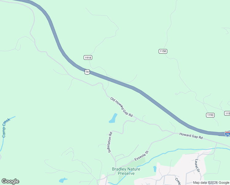 map of restaurants, bars, coffee shops, grocery stores, and more near 60 Puzzle Gulley Road in Saluda