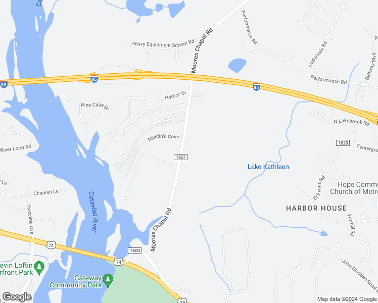 map of restaurants, bars, coffee shops, grocery stores, and more near 12723 Moores Chapel Road in Charlotte