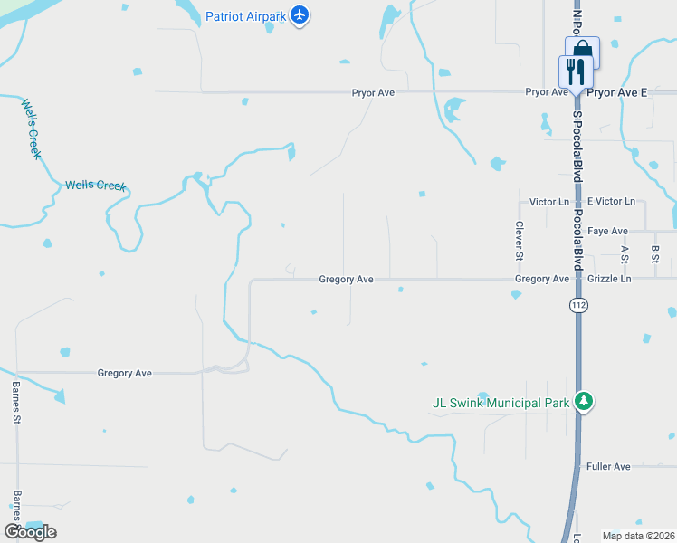 map of restaurants, bars, coffee shops, grocery stores, and more near 904 Gregory Avenue in Pocola