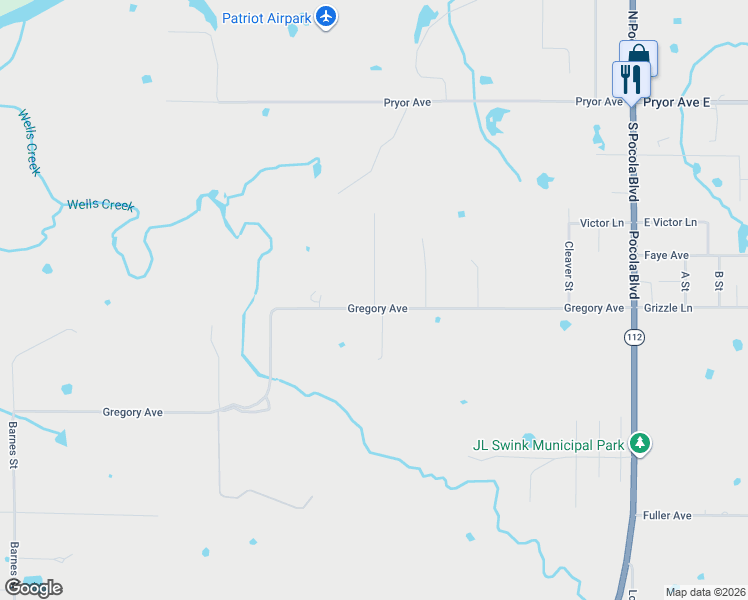 map of restaurants, bars, coffee shops, grocery stores, and more near 904 Gregory Avenue in Pocola