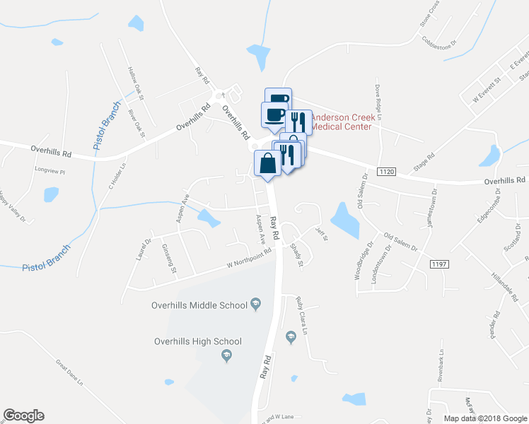 map of restaurants, bars, coffee shops, grocery stores, and more near 23 White Pine Pl in Spring Lake