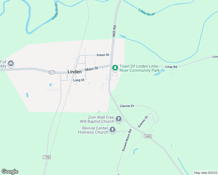 map of restaurants, bars, coffee shops, grocery stores, and more near Colliers Chapel Church Road in Linden