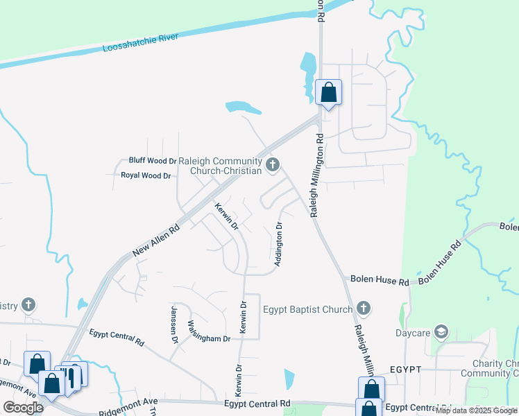 map of restaurants, bars, coffee shops, grocery stores, and more near 4669 Christyshire Drive in Memphis