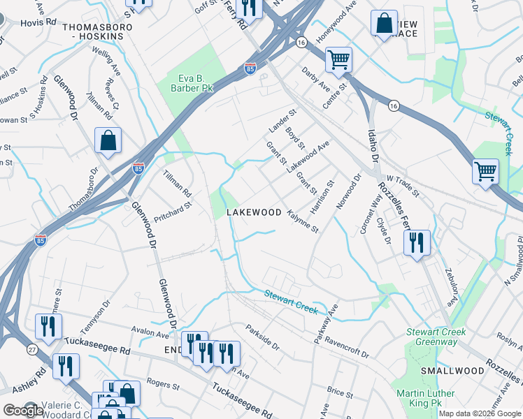 map of restaurants, bars, coffee shops, grocery stores, and more near 429 Jones Street in Charlotte