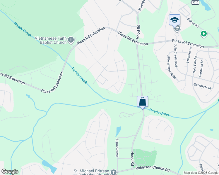 map of restaurants, bars, coffee shops, grocery stores, and more near 8215 Hood Road in Charlotte