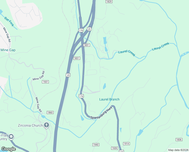 map of restaurants, bars, coffee shops, grocery stores, and more near 10 Providence Drive in Flat Rock