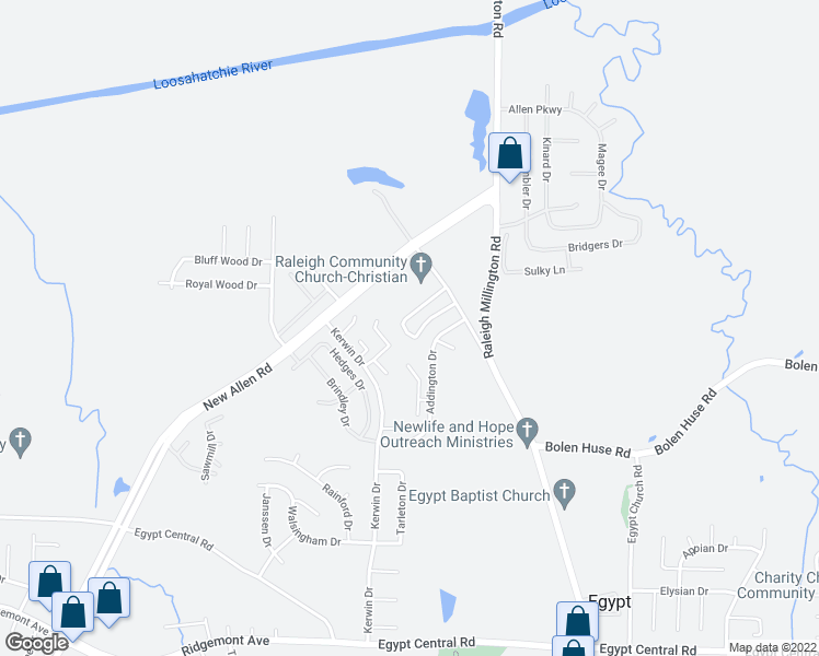 map of restaurants, bars, coffee shops, grocery stores, and more near 4666 Christyshire Drive in Memphis