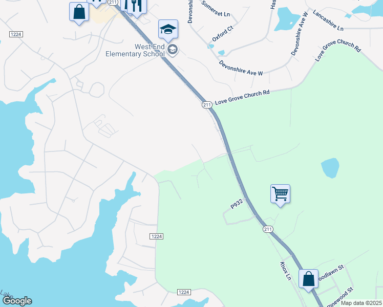 map of restaurants, bars, coffee shops, grocery stores, and more near 106 Holly Place in West End