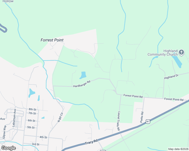 map of restaurants, bars, coffee shops, grocery stores, and more near 455 Hardbarger Road in Monteagle