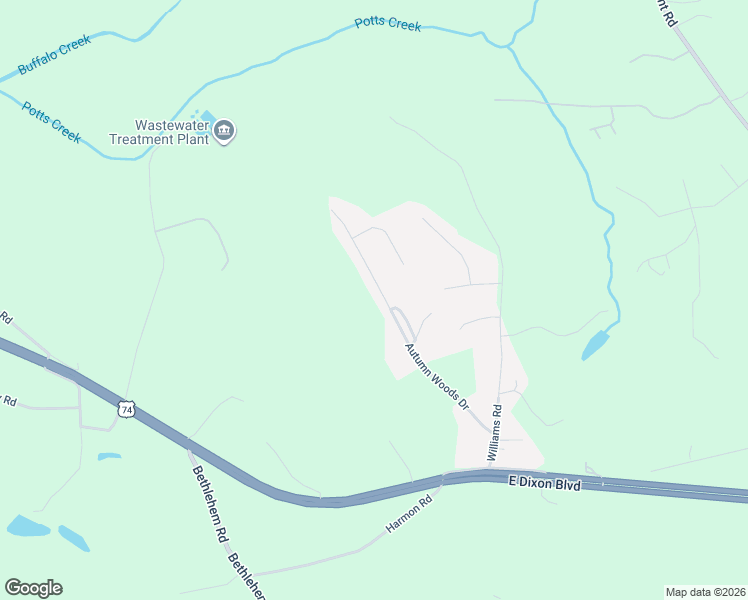 map of restaurants, bars, coffee shops, grocery stores, and more near 135 Autumn Woods Drive in Kings Mountain