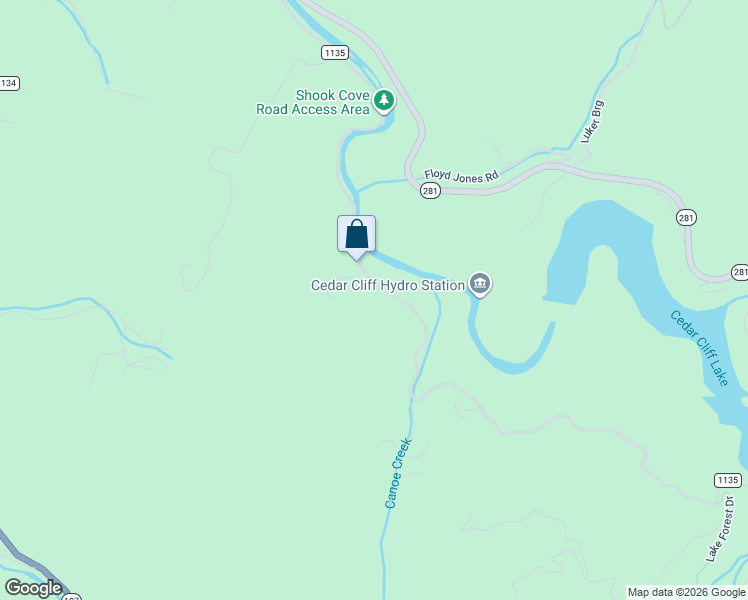 map of restaurants, bars, coffee shops, grocery stores, and more near 25 Castle Ridge Road in Tuckasegee