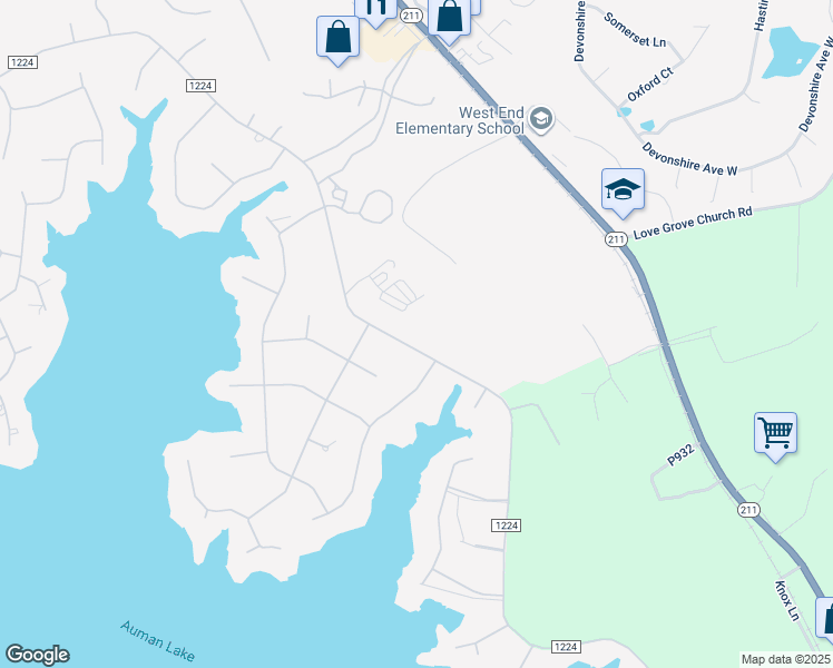 map of restaurants, bars, coffee shops, grocery stores, and more near 526 Longleaf Road in Aberdeen
