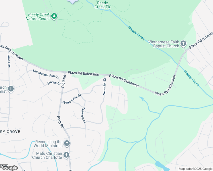 map of restaurants, bars, coffee shops, grocery stores, and more near 8342 Vermilion Drive in Charlotte