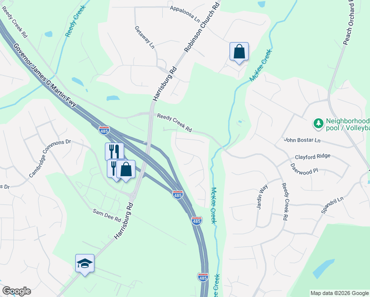 map of restaurants, bars, coffee shops, grocery stores, and more near 10926 Northgate Trail Drive in Charlotte