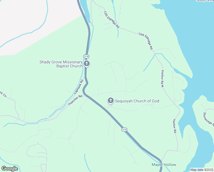 map of restaurants, bars, coffee shops, grocery stores, and more near 2059 River Watch Drive in Soddy-Daisy