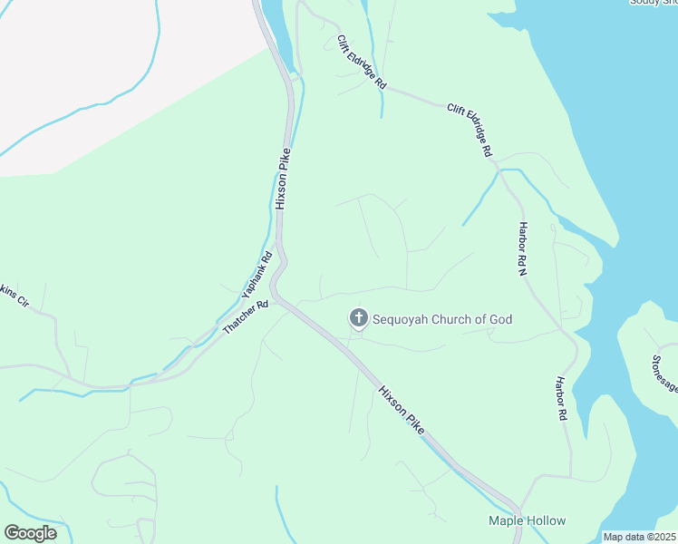 map of restaurants, bars, coffee shops, grocery stores, and more near 2059 River Watch Drive in Soddy-Daisy