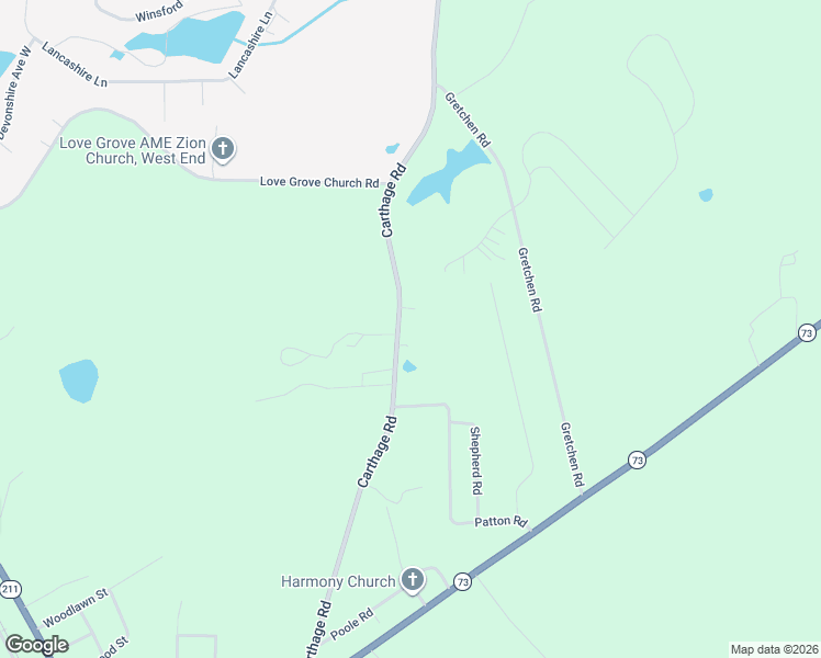 map of restaurants, bars, coffee shops, grocery stores, and more near 4325 Carthage Road in West End