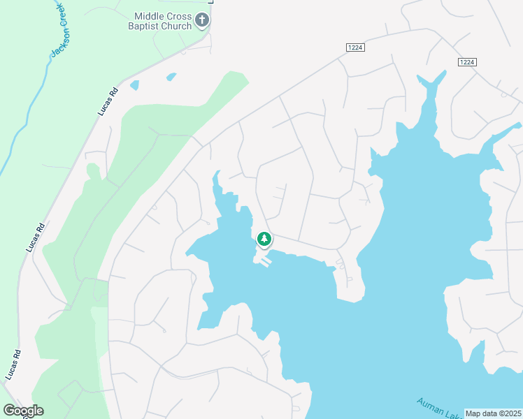 map of restaurants, bars, coffee shops, grocery stores, and more near Simmons Drive in Seven Lakes