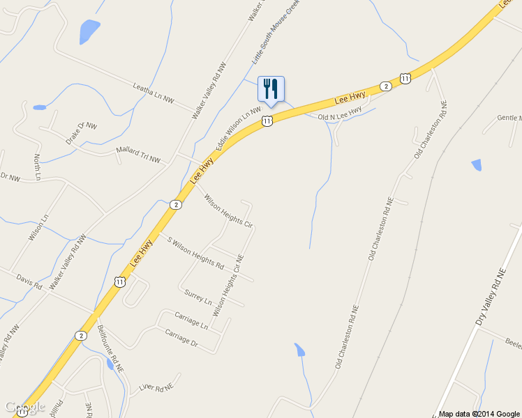 map of restaurants, bars, coffee shops, grocery stores, and more near 235 South Wilson Heights Road in Cleveland