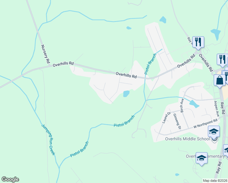 map of restaurants, bars, coffee shops, grocery stores, and more near 150 Marthas Lane in Spring Lake